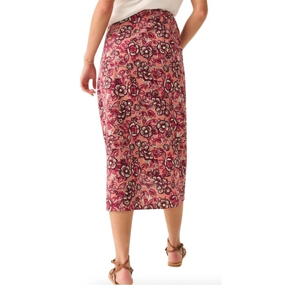 🌻NEW NWOT FAHERTY Pacifica Rose Desert Bloom Print Wrap Skirt Size Medium - Picture 6 of 9